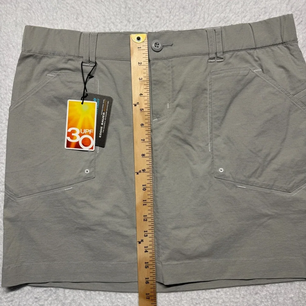 NWT Eddie Bauer Sport Active Fit Skirt Gray Skirt‎ Women's Size Large